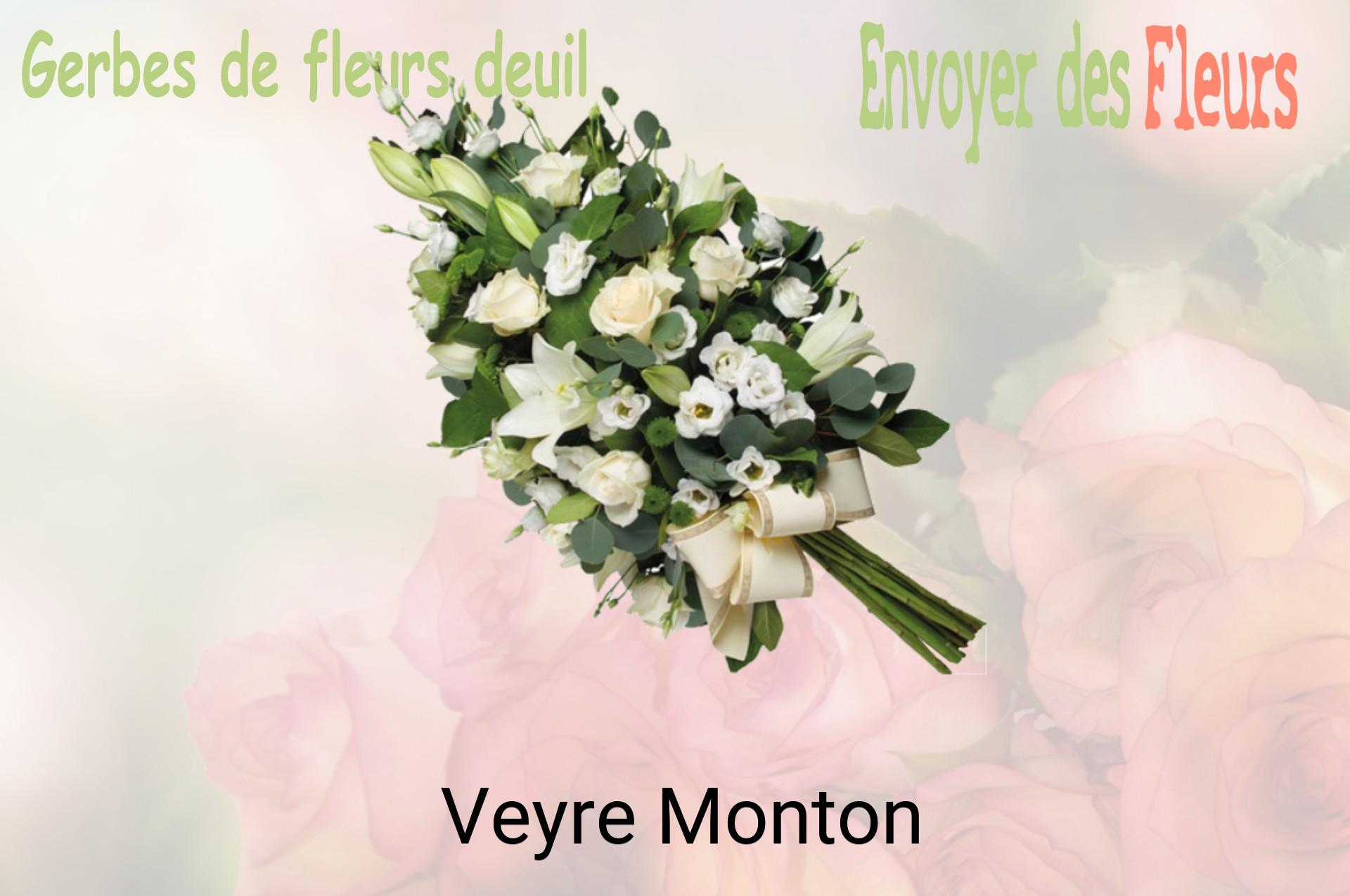 Gerbe de fleurs de deuil livrée à Veyre-Monton